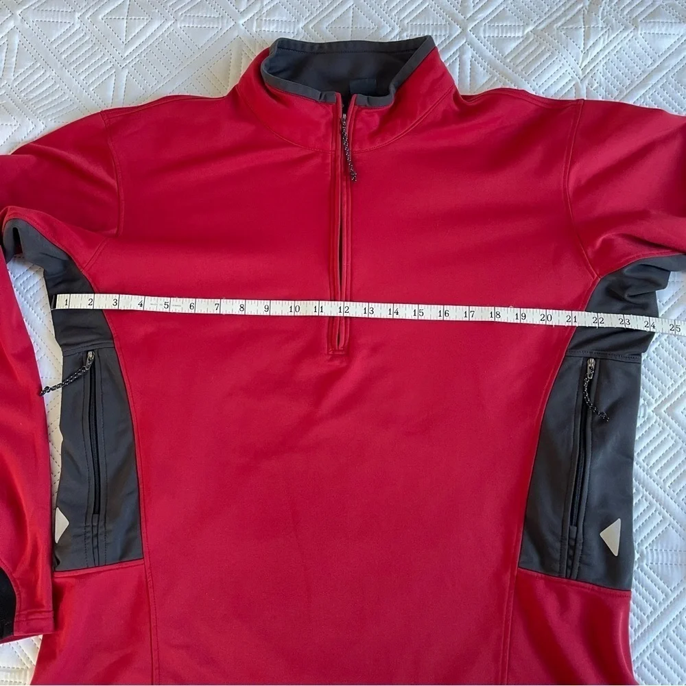 Mountain Hardwear Mens 1/4 Zip Red Pullover Size XL